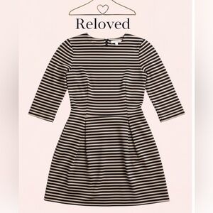 Banana Republic Black and White Striped Dress